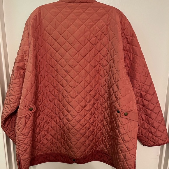 Lands End 3x quilted jacket. Pinkish Rusty Rose in color. - Picture 3 of 5